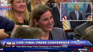 Reporter Asks Obama a Personal Question to Wrap Up Press Conference as President  FNN [upl. by Herriott]