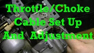 How to Set Up and Adjust Throttle and Choke Cables on Small Engines [upl. by Aicenod]