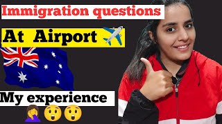 Immigration questions at Airport Australia  Questions at Airport Student Visa  Anu Dahiya Vlogs [upl. by Naerb]