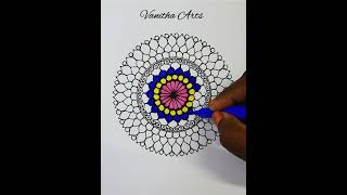 How to draw Mandala for Beginners  small mandala  stepbystep  Coloring [upl. by Ybok]