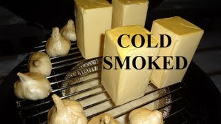 COLD SMOKED  BUTTER  GARLIC  KOSHER SALT WITH HICKORY  BIG GREEN EGG  BBQFOOD4U [upl. by Michel882]