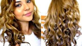 Bouncy Curls Tutorial  Remington Curling Wand DEMO [upl. by Akenihs]