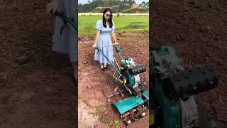 front tilling mini tiller with easy start attachment [upl. by Riffle]