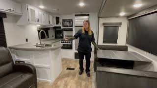 FULL WALKTHROUGH 2022 Keystone Hideout 28RKS Rear Kitchen Solar Package [upl. by Adnic]