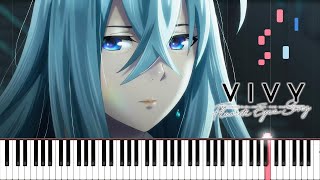 Vivy Fluorite Eyes Song ED  Piano Cover  Sheet Music 4K [upl. by Rance731]