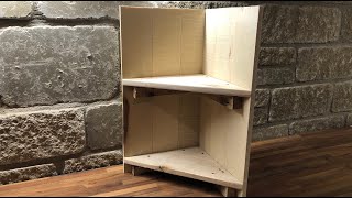 Pallet Wood Projects  How To Make a Corner Shelf [upl. by Tletski774]