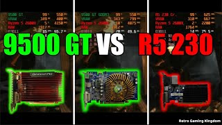 GeForce 9500 GT vs Radeon R5 230 HD 8450 Test In 13 Games Capture Card [upl. by Boswall]