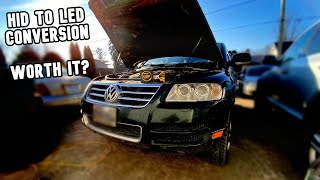 Upgrading to Auxito LED Head light bulbs in my T17L Touareg [upl. by Chandless]