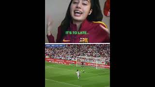 barcelona girl reacts to ronaldos skills cristianoronaldo [upl. by Faye]