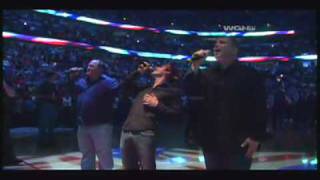 7th heaven sings the National Anthem at the Bulls  Lakers Game [upl. by Ahsinav]