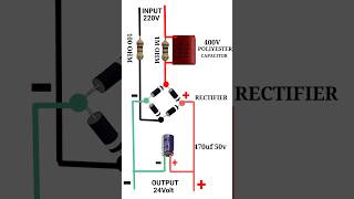 220V AC to 24V DC Converter Circuitshortsyoutubeshorts gktechnical actodcconverter viral [upl. by Norre138]