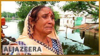 India dams Villages swamped by floodwaters [upl. by Bega]