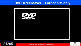 DVD screensaver  Corner hits 4 times  10hours [upl. by Annairba]