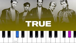 Spandau Ballet  True piano tutorial [upl. by Devol]