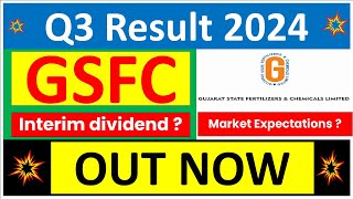 GSFC Q3 results 2024  Gujarat State Fertilizers results today  GSFC Share News  GSFC Share today [upl. by Otrebilif343]