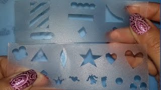 DIY STENCIL PARA USAR CON PLACAS DE ESTAMPACIÓN DE UÑAS [upl. by Akemrej968]