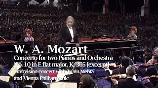 Güher amp Süher Pekinel  Mozart Concerto for Two Pianos with Zubin Mehta and Vienna Philharmonic [upl. by Talya]