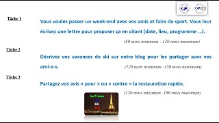 TCF  l’EXPRESSION ÉCRITE avec l’exemple et les rédactions corrigées Tâche 1 2 3  Dossier 31 [upl. by Beisel]