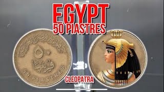 Cleopatra 50 Piastres Egypt  Coin collection [upl. by Hajar]