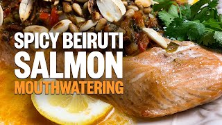 Spicy Lebanese Fish Samkeh Harra  MELTINYOURMOUTH  سمكة حرة بيروتية [upl. by Ahsitram]