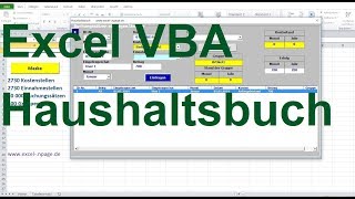 Haushaltsbuch Einnahmenüberschussrechnung mit Erfolgsgruppen in Excel VBA [upl. by Brindle280]