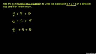 Commutative law of addition [upl. by Sira]