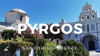 Pyrgos  Santorini Greece ► Video guide 1 min  4K [upl. by Grimaldi410]