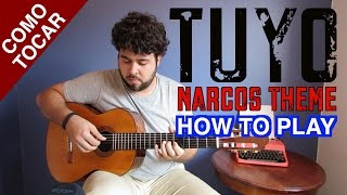 HOW TO PLAYCOMO TOCAR  TUYO FINGERSTYLE NARCOS THEME FREE TABS BY FLÁVIO PRIMO [upl. by Htenek665]