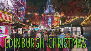 Edinburghs MAGICAL CHRISTMAS Market 2024 Scotland Walking Tour  4K [upl. by Yendroc]