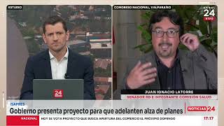 Senador Latorre “Cada isapre tiene realidad distinta”  24 Horas TVN Chile [upl. by Eiromem842]