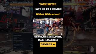 Yoshimitsu combo tekken 8 I Yoshimitsu combo guide tekken 8 I Yoshimitsu wall carry comboYoshimitsu [upl. by Adai]