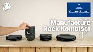 Villeroy amp Boch Manufacture Rock Geschirrset Review  Aufregende Schieferoptik  Hertie [upl. by Marcel]