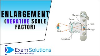 Enlargements NEGATIVE scale factor GCSE Maths Level 46 ExamSolutions [upl. by Griff]