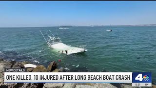 1 dead 10 injured after boat crash at Long Beach jetty [upl. by Mackler]