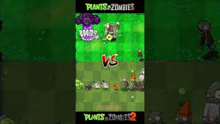 Pvz Vs Pvz 2  Doom Shroom Threepeater Cattail Plant Team vs Team Gargantuar Zombies shorts [upl. by Eelram]