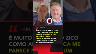 Filipe Luís revelou ligação de Zico e exaltou ídolos do Flamengo 🔴⚫ shorts [upl. by Ahsilac]