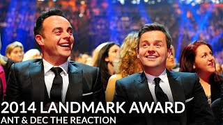 NTA 2014 Landmark Award  Ant amp Dec The Reaction [upl. by Bobbe]