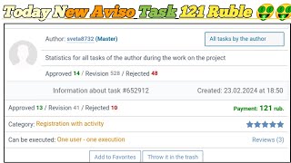 Today New Aviso task 121 Ruble Complete  How to Work on aviso 🤑  How to complete Task on  aviso b [upl. by Marji]