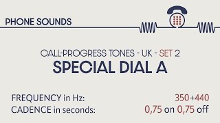 Special dial tone A UK Callprogress tones Phone sounds Sound effects SFX [upl. by Relda]