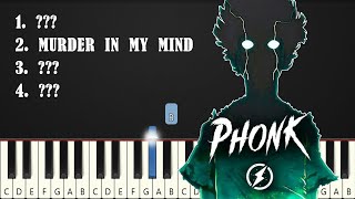 4 POPULAR PHONK SONGS on piano [upl. by Vedette]