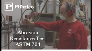 Plibrico Company  Abrasion Test ASTM 704 [upl. by Ellehciram]