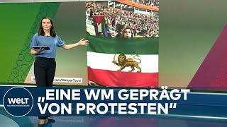 PROTESTE STATT FUSSBALL Mannschaften Fans und Reporter nutzen WM für politische Botschaften [upl. by Akvir664]