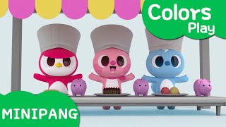 Learn colors with Miniforce  Buying and eating food  color play  Dinosaur  MiniPang TV 3D Play [upl. by Borreri]