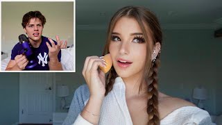 BOYFRIEND DOES MY VOICEOVER Makeup Tutorial [upl. by Janerich]