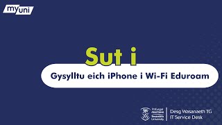 Sut i gysylltu eich iPhone i WiFi Eduroam [upl. by Philender34]