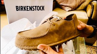 UNBOXING BIRKENSTOCK UTTI LACE SUEDE LEATHER GRAY TAUPE [upl. by Lore]