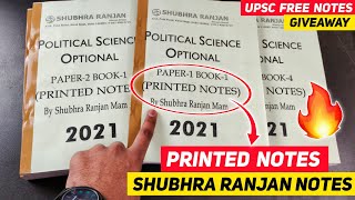 PRINTED Shubhra Ranjan Mam Political Science Notes 2022  PSIR Optional Notes Review [upl. by Kaila]