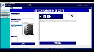 VBA EXCELGESTION STOCK ET BON DE SORTIE AUTOMATISE [upl. by Smalley878]