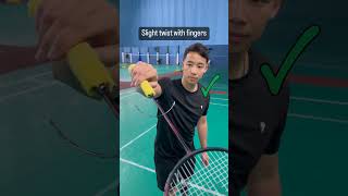 Impossible backhand net rolls EVERYTIME 🏸💪 badmintonbackhand badmintonvideo badmintontips [upl. by Berri927]