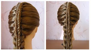 Coiffure avec tresse 🌸 Tuto coiffure pour tous les jours facile à faire [upl. by Hamrnand]